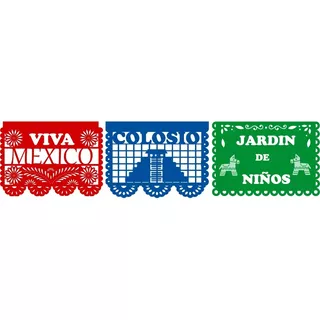 Decoración Enramada  Papel Picado Personalizado 100 Tiras