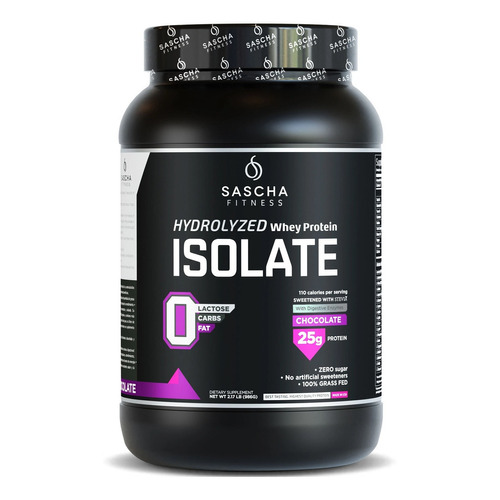 Suplemento en polvo Sascha Fitness  Sascha Fitness Proteína Hydrolyzed Whey Protein Isolate proteínas sabor chocolate en pote de 986g