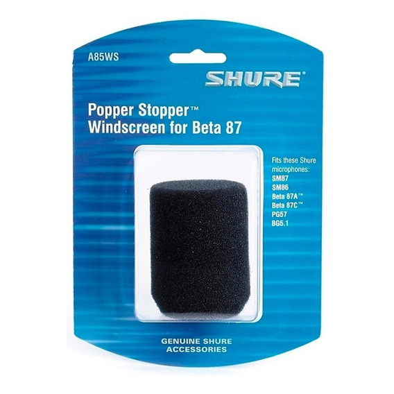 Paravientos Para Micrófono Shure A85ws Anti Pop Color Negro