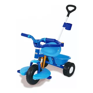 Triciclo Go! Azul Con Barra Arrastre Rondi. 3020