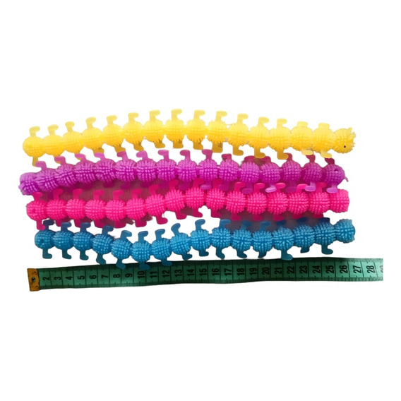 10 Pulseras Anti Estres Elásticas Fluor Juego Para Niños 