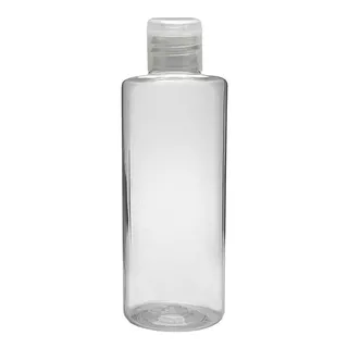 100 Frascos Pet 100 Ml Cilíndrico Reto Flip Top Transparente