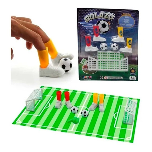 Finger Football Fútbol Para Dedos 2 Jugadores Grande 26x37 cm