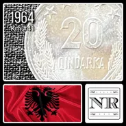 Albania - 20 Qindarka - Año 1964 - Km #41 - Escudo