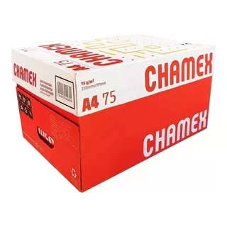 Papel Sulfite Chamex A4 75g Caixa 5 Pacotes - 2500 Folhas Cor Branco