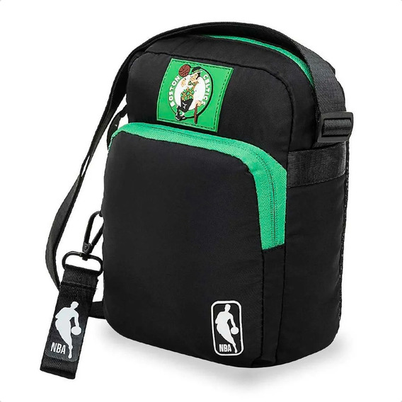 Morral Nba Boston Celtics Casual Urbano Color Negro Diseño De La Tela Liso