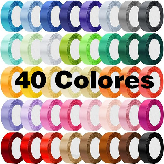 Moños Satinado Liston Navideño Colores 4cm 5 Rollos 115 M