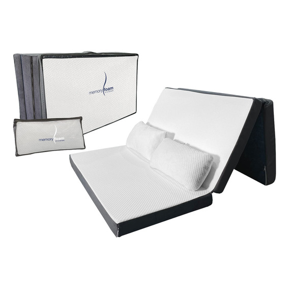 Pack De Colchón Plegable Con Maleta + 2 Almohadas Estándar