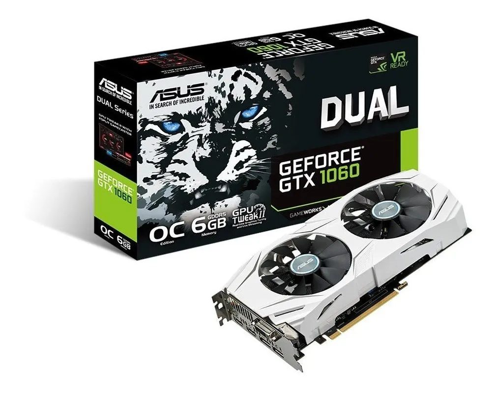 Nvidia Asus Dual GeForce GTX 10 Series GTX 1060 DUAL-GTX1060-O6G OC Edition