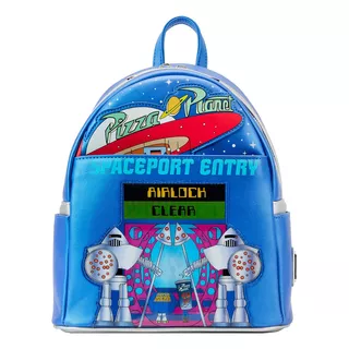 Disney Toy Story: Pizza Planet Space Entry Mini Backpack Loungefly Color Azul Acero