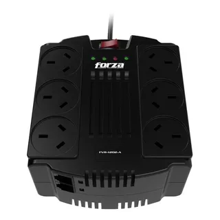 Estabilizador De Tensión Forza Fvr 1200va Series Fvr-1202a 1200va Entrada Y Salida De 220v Ca Negro