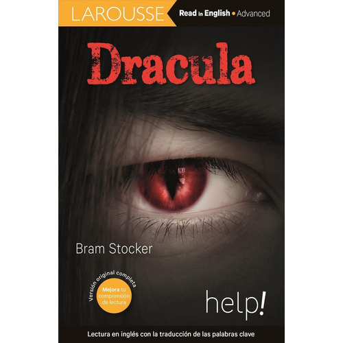 Drácula, de Bram Stocker. Editorial Larousse HELP, tapa pasta blanda, edición 1 en inglés, 2021