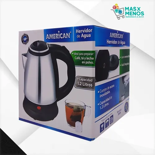 Hervidor de Agua Eléctrico American 3001 2 Litros-Cromado