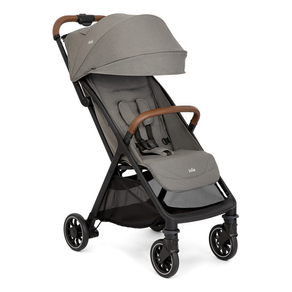 Coche De Bebé Joie Pact Pro Ultraliviano Y Compacto Color Pebble Chasis Negro