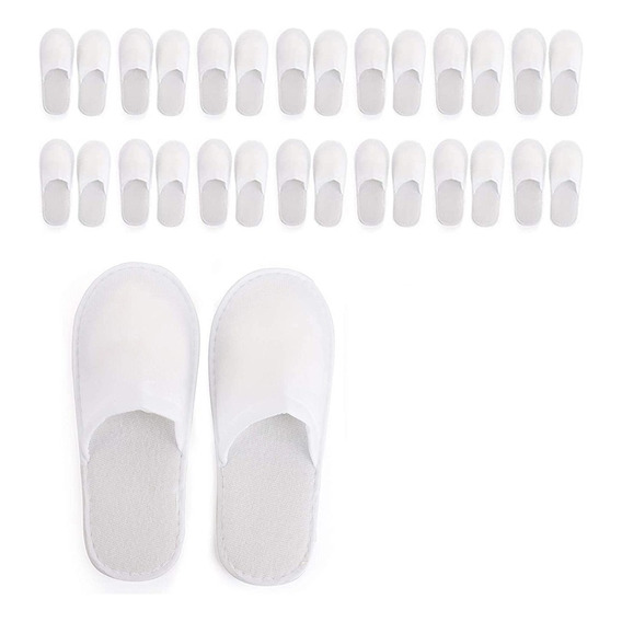 Pantuflas Desechables Blanca Boda Hotel Spa, 15 Pares