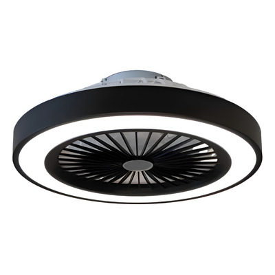 Ventilador De Techo Trenek Negro Led Smart 45w Moderno Cie 50 Cm Transparentes Abs 6