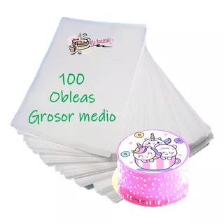 100 Obleas De Arroz Grosor Medio Mediano Almidon De Papa Imp