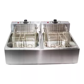 Fritadeira Elétrica A Óleo Industrial Fast Máquinas Profissional Fds-10 10l Aço Inoxidável 220v