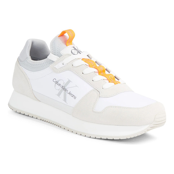 Zapatilla Retro Runner Lace Up Blanco Calvin Klein