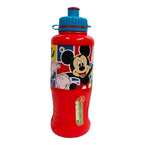Botella De Agua Infantil Mickey Mouse 430ml Ar1 1068 Ellobo Color Rojo