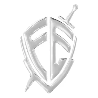 Emblema Logo Adesivo Fé Cromado Resinado