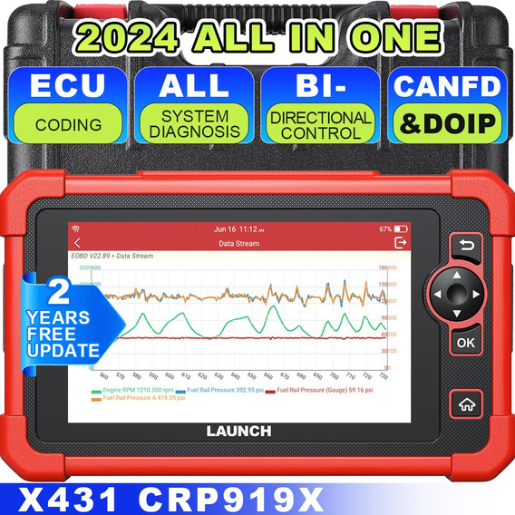 Escáner Launch X431 Crp919x Obd2 De Sistema Completo 31 Func