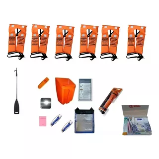 Kit De Elementos De Seguridad Bengalas Salvavidas Bichero