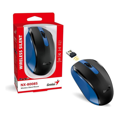 Mouse Inalambrico Genius Silent Azul - Nx-8008s