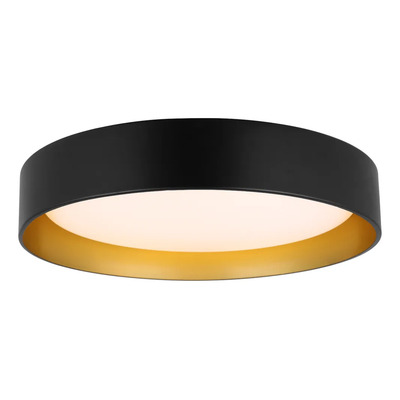 Plafon Parisa-m Negro/dorado Ø39cm Dinamico Negro