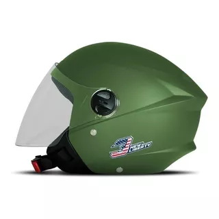 Capacete Para Moto  Aberto Pro Tork New Liberty  Three Elite  Vintage Green Elite Tamanho 60 