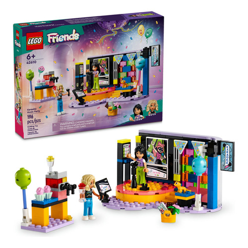 LEGO® Friends Fiesta Musical de Karaoke, juguete de construcción para niñas y niños que adoran cantar, con minipersonajes de Liann y Nova 42610