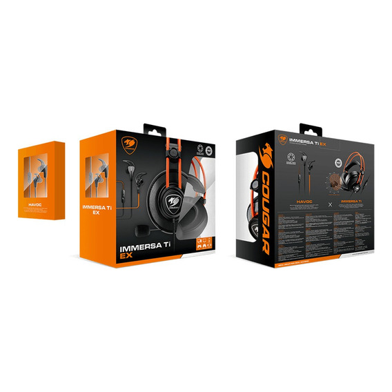 Auriculares estéreo para juegos Cougar Immersa Ti Ex P2, paquete Havoc, color negro