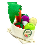 Comidinha Em Feltro Kit Pedagógico Frutas Legumes Na Ecobag