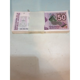 Billete Argentino De 50 Australes Fajo De 100 Correlativos 