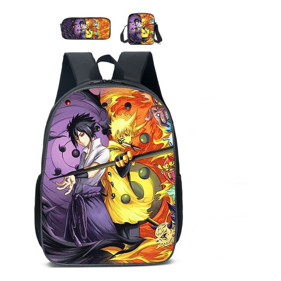 Mochila De Naruto Con Bolsa De Almuerzo Itachi Para Niños