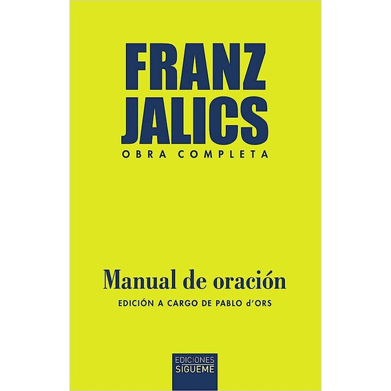 Manual De Oración Propuestas Dors Jalics Franz Espiritual