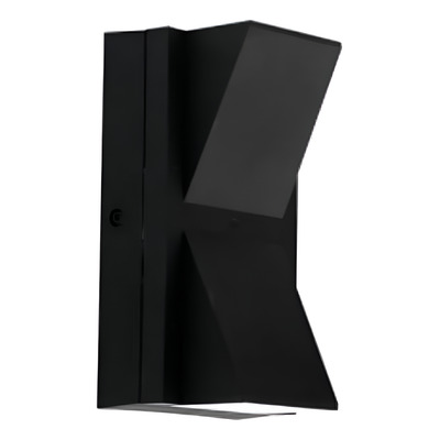 Aplique Bidireccional Foc 2 Negro Exterior Led 12w Cie