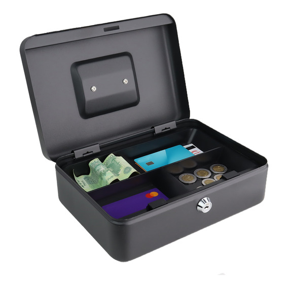 Caja Dinero Fuerte Seguridad / Cashbox Metálica Mediana Mate