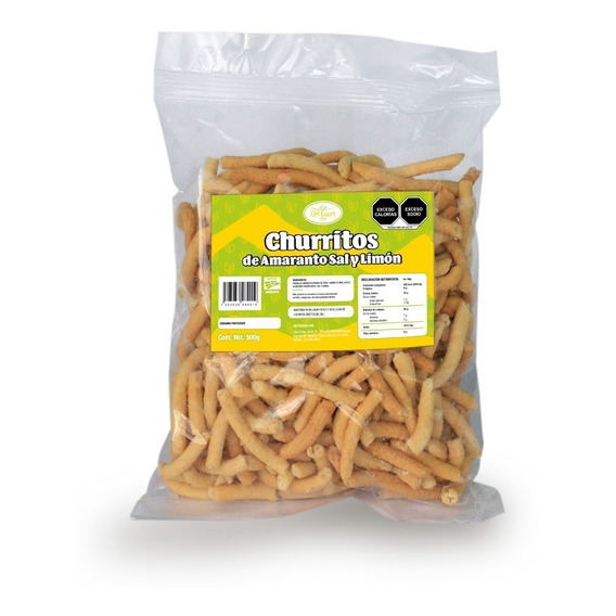 Churritos De Amaranto Sal Y Limon 500g Saludable Churro