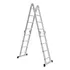 Escalera Multipropósito De Aluminio Con Andamio 16 Peldaños Color 52053