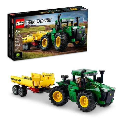 Kit Lego Technic John Deere 9620r 4wd Tractor 42136 +8 Años Cantidad de piezas 390