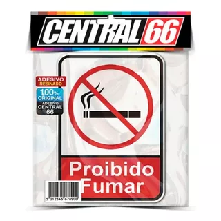 Adesivo Autocolante Placa Proibido Fumar Resinado