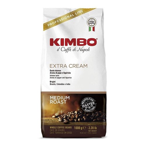 Kimbo Extra Cream cafe en grano italiano espresso 1kg