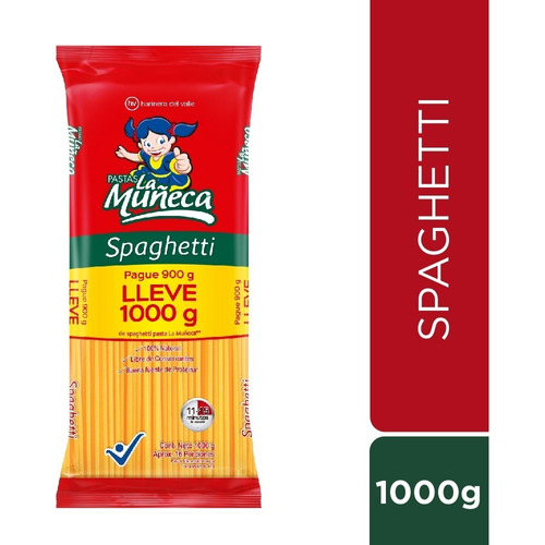 Pasta La Muñeca Spaghetti 1000g - g