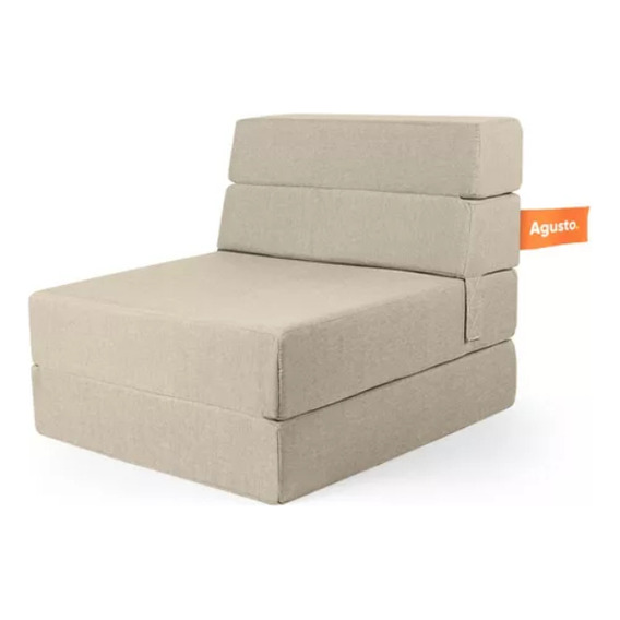 Sofa Cama Individual Agusto ® Sillon Plegable Color Beige