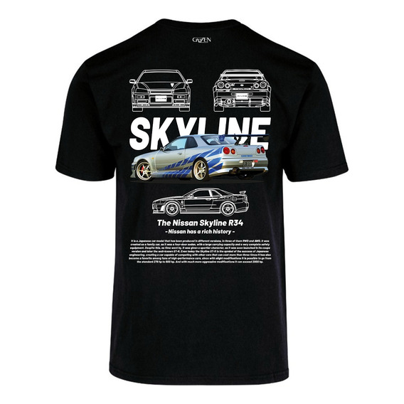 Playera Skyline R34 Gazen2