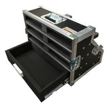 Case Rack Para Microfones Sem Fio 6 Bases E Gaveta