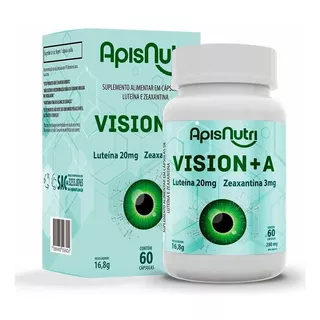 Suplemento Em Cápsulas Apisnutri Encapsulado Vision + A Minerais/vitaminas Sabor Natural Em Pote De 200g 60 Un