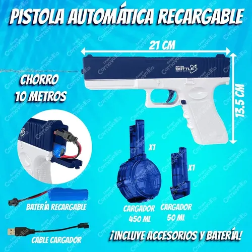 Pistola de Água Elétrica Automática de Alta Pressão com Longo Alcance Pistola de Água Elétrica Automática de Alta Pressão com Longo Alcance