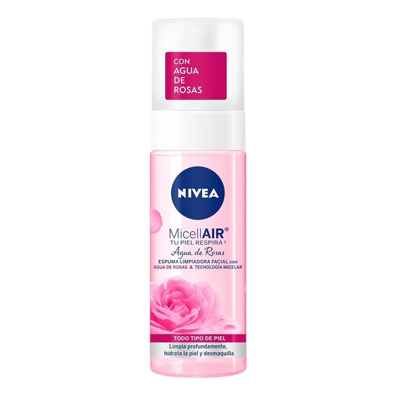 Espuma Facial Limpiadora Nivea Con Agua De Rosas  150ml Momento de aplicación Día Noche Tipo de piel Todo tipo de piel